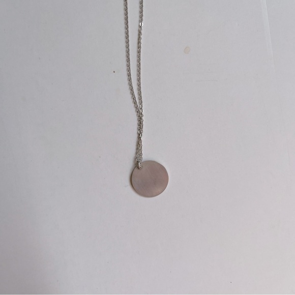 GLDN Blank Vollmund 13mm Disk Necklace Sterling Silver 17-19” - Picture 4 of 6